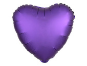 Шар фольга без рисунка 18'' сердце Фиолетовое Purple сатин AG