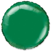 Шар фольга без рисунка 32" круг металлик Зеленый Green Fm