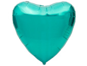 Шар фольга без рисунка 18'' сердце Бирюзовое Tiffany металлик AG