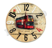 Часы настенные Красный автобус 30см