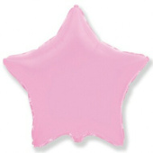 Шар фольга без рисунка 18'' звезда Нежно Розовая Pink пастель Fm