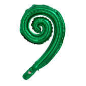 Шар фольга фигура без рисунка Спираль Зеленый 17" BR