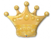 Шар фольга фигура Корона золото 41" QL