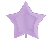Шар фольга без рисунка 36'' звезда пастель Сиреневая Lilac матовая GR