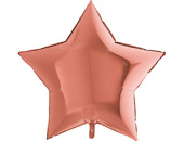Шар фольга без рисунка 36'' звезда Золото розовое Rose Gold металлик GR