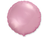 Шар фольга без рисунка 18'' круг Розовый Pink сатин Fm