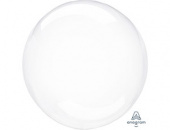 Шар фольга Сфера 3D Bubble Бабблс 18" прозрачная Clear кристалл 46см КА