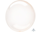 Шар фольга Сфера 3D Bubble Бабблс 18" прозрачная Оранжевый Orange кристалл 46см An