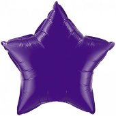 Шар фольга без рисунка 30" звезда металлик Фиолетовая Violet Fm