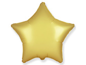 Шар фольга без рисунка 18'' звезда Золото Gold сатин Fm