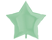 Шар фольга без рисунка 36'' звезда Зеленая Green матовая GR