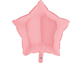 Шар фольга без рисунка 18'' звезда Розовая Pink пастель Fm