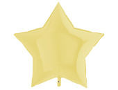 Шар фольга без рисунка 36'' звезда пастель Желтая Yellow матовая GR