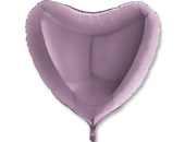 Шар фольга без рисунка 36" сердце Фиолетовый Lilac металлик GR