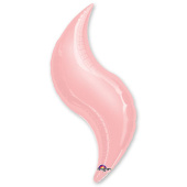 Шар фольга фигура без рисунка Зигзаг Розовое Pink пастель 28'' An