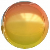 Шар Сфера 3D Bubble Бабблс 24'' градиент Оранжевый 61см