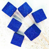 Пенопласт фигура Кубик Синий металлик 3см (уп6)