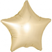 Шар фольга без рисунка 18'' звезда Золото светлое сатин Fm