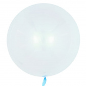 Шар фольга Сфера 3D Bubble Бабблс 18" прозрачная Голубой кристалл 46см FL