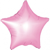 Шар фольга без рисунка 18'' звезда Розовая Pink сатин Fm
