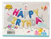 Шар фольга Буквы надпись Happy Birthday мульти 14"/ВЗ Китай Шар фольга Буквы надпись Happy Birthday мульти 14"/ВЗ Китай