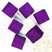 Пенопласт фигура Кубик Фиолетовый металлик 3см (уп6)