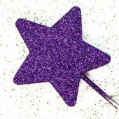 Пенопласт фигура Звезда Фиолетовый металлик 6см
