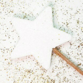 Пенопласт фигура Звезда Белый металлик 6см
