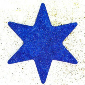 Пенопласт фигура Звезда Синий металлик 10см