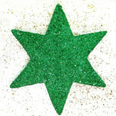Пенопласт фигура Звезда Зеленый металлик 10см