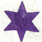 Пенопласт фигура Звезда Фиолетовый металлик 10см