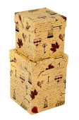 Коробка куб Прованс Крафт 2 в1