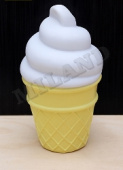 сувенир Ночник Мороженое белый 8х14см LED