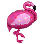 Шар фольга фигура Фламинго Перламутр An