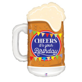 Шар фольга фигура Кружка пиво Здоровья в День Рождения GR