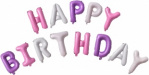 Шар фольга Буквы надпись Happy Birthday для девочки в упаковке 16 /FL 18002/Falali Шар фольга Буквы надпись Happy Birthday для девочки в упаковке 16 /FL 18002/Falali