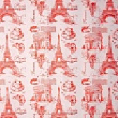 Бумага Крафт рулон 0,70х8,5м Париж Красный