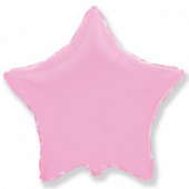 Шар фольга без рисунка 18'' звезда Нежно Розовая Pink металлик Fm