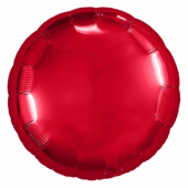 Шар фольга без рисунка 18'' круг Красный металлик AG