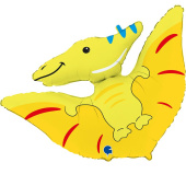 Шар фольга фигура Динозавр Птеродактиль 34" 82х67см GR