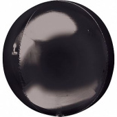 Шар Сфера 3D Bubble Бабблс 16" пастель Черный Black Orbz 40см An