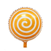 Шар фольга 18''/КА круг Леденец конфета Оранжевая