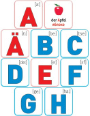 Карточки обучающие набор Немецкий алфавит (уп33)