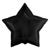 Шар фольга без рисунка 30" звезда Черный пастель AG