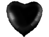Шар фольга без рисунка 18'' сердце Черное Black пастель