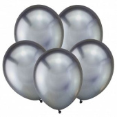 Шар латекс 12"/ВС хром Зеркальные шары Темное серебро хром (50шт)