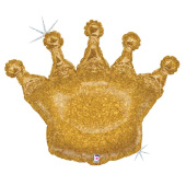 Шар фольга фигура Корона золотая Голография GR
