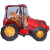 Шар фольга фигура Трактор красный 39'' 94см Fm