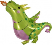 Шар фольга фигура Динозавр Dinosaur зеленый