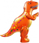 Шар фольга фигура ХОД Динозавр Аллозавр Оранжевый упак 25'' 64см FL